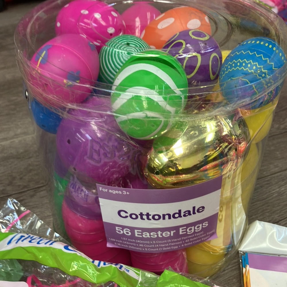 Cottondale Easter plastic Easter eggs for Easter egg Hunt 56 colorful eggs new